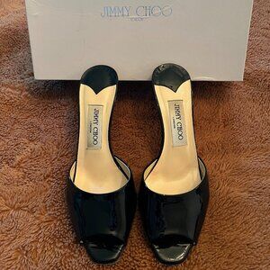 Jimmy Choo Black Patent Leather Sandal